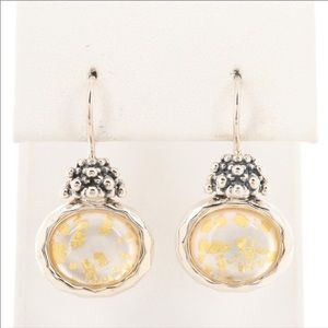 Sterling silver quartz Michael Dawkins earrings.